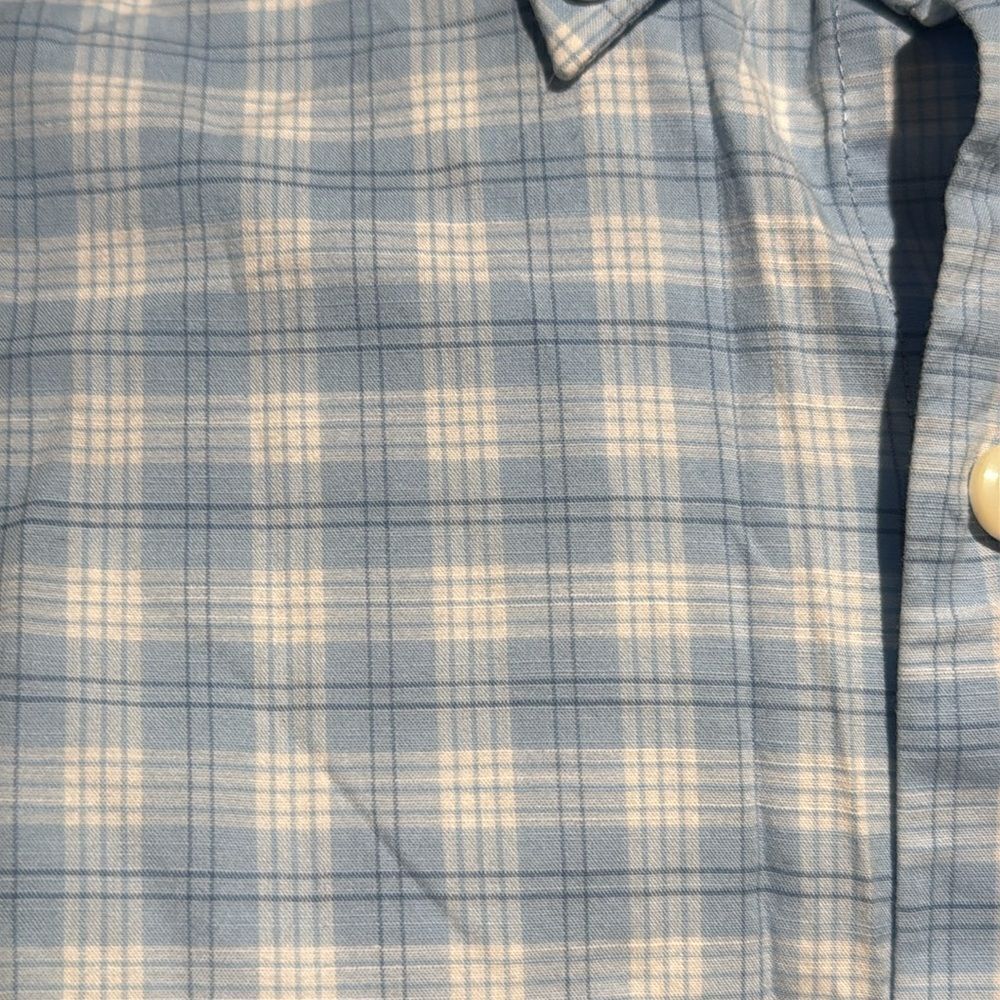 Peter Millar Blue Plaid Shirt Size M - Picture 6 of 6